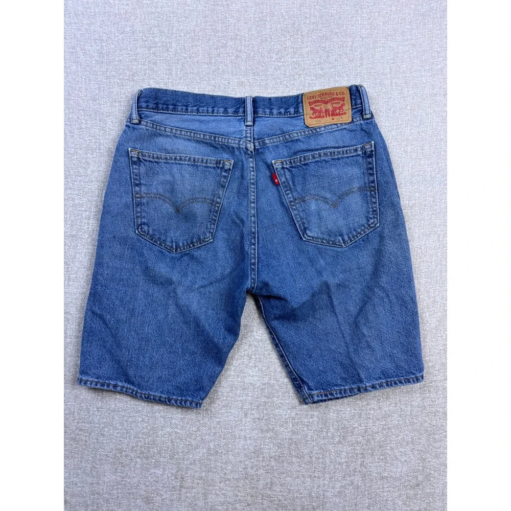 Levis 505 Regular Fit Denim Shorts Mens 33 Medium Wash Blue Cotton 34505-2111